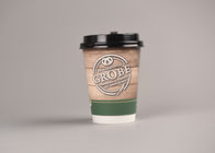 Take Out Package Insulating Drink Paper Cups for Coffee Double Wall Paper Cups with Lids