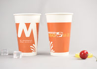 Iced Tea / Water Cold Paper Cups Single Wall Smoothie Takeaway Cups For Food Truck