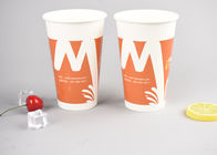 Iced Tea / Water Cold Paper Cups Single Wall Smoothie Takeaway Cups For Food Truck
