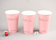 20oz 600ml Pink Cold Paper Cups Disposable Beverage Cups With Plastic Lids