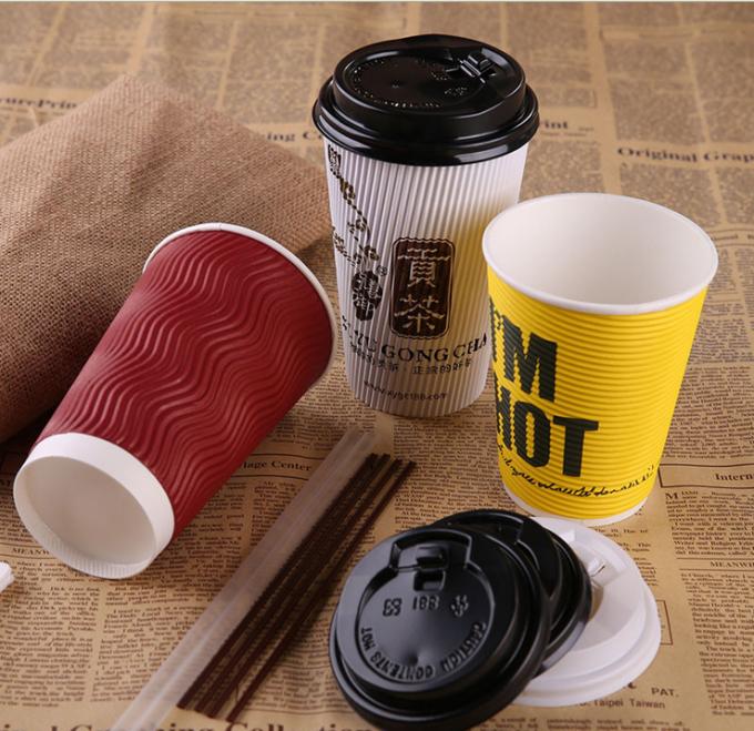Taza de consumición de papel amistosa de Eco, OEM para llevar de encargo de la forma de las tazas de café
