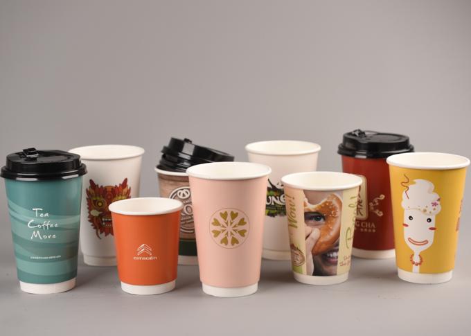 Tazas de papel aisladas calientes reciclables para el café/el té, Eco amistoso