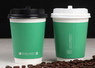 Branded Paper Disposable Cups For Coffee / Tea / Milk , Coffee Takeaway Cups