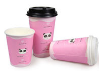 Branded Drinking Single Wall Paper Cups Disposable Coffee Cups With Lids