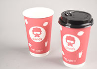Disposable Paper Tea Cups For Cafe Shop / Insulated Coffee Cups With Lids