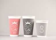 Double Walled Paper Coffee Cups , Heat Resistant Disposable Hot Beverage Cups