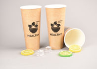 Califique la impresión de la taza fría 20oz 22oz de la bebida con las cubiertas biodegradables