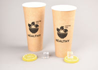 Brand Printing Cold Beverage Cup 20oz 22oz With Covers Biodegradable