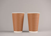 Food Grade Insulated Triple Wall Cups With Lids , FDA Approved Paper