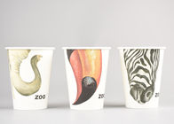 One Layer Custom Printed Coffee Paper Cups With Lids Eco Friendly