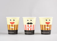 Yellow Takeaway Coffee Cups With Lids , Eco Friendly Disposable Coffee Cups