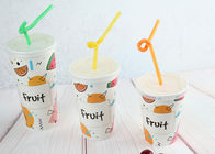 China Las tazas frías del zumo de fruta/las tazas de papel anaranjadas frías/el frío colorido ahueca 1oz 2oz 5oz compañía