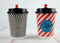 China La aduana doble hermosa de la pared imprimió las tazas de papel aisló las tazas de papel con las tapas del café compañía