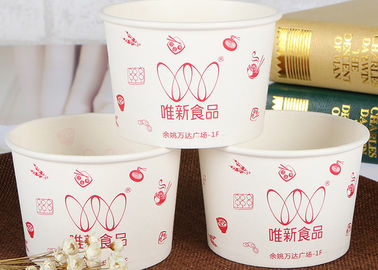 China Taza caliente disponible de encargo grande de la comida de los cuencos de papel con la tapa plástica fábrica