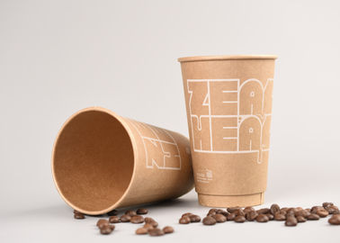 China Kraft personalizó las tazas de café de papel/las tazas de consumición disponibles 8oz 12oz 16oz fábrica