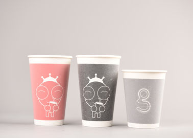 China Tazas de café de papel de pared doble, tazas calientes disponibles a prueba de calor de la bebida fábrica